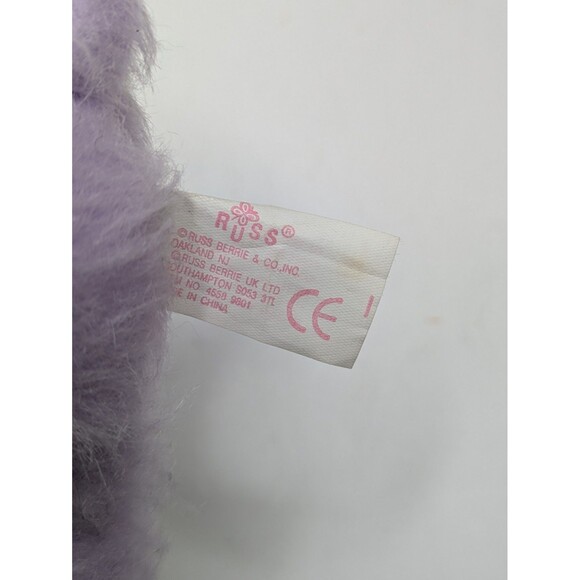 Russ Berrie Bunny Rabbit Plush Purple Mini Small Stuffed Animal Vintage Easter - Picture 6 of 7